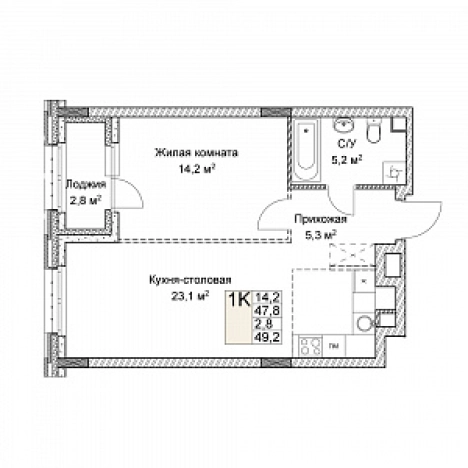 Купить однокомнатную квартиру в новостройках в ЖК Симфония Нижнего в Нижнем Новгороде. Вариант № 139504, 0, площадь -  квм, цена 15280536 рублей