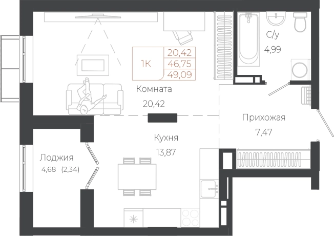 Купить квартиру на вторичке на улице Целинная в Алтайском крае. Вариант № 7629860, 0, площадь -  квм, цена 12419770 рублей