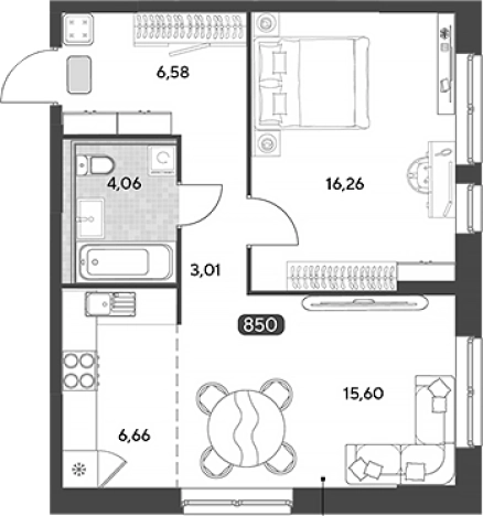 Купить двухкомнатную квартиру в Калужской области. Вариант № 120530, 0, площадь -  квм, цена 6380600 рублей