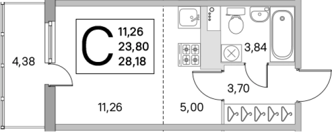 Купить Студию в ЖК Ясно.Янино в Ленинградской области. Вариант № 8487885, 0, площадь -  квм, цена 4648140 рублей