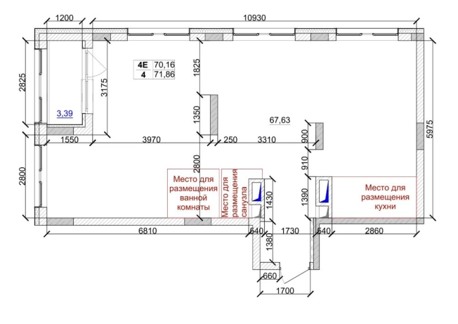 . Вариант № 1343106, 0, площадь - 71.86 квм, цена 9873564 рублей