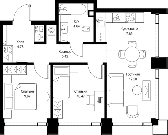 Купить квартиру в ЖК SET в Москве. Вариант № 10354433, 0, площадь - квм, цена 33713631 рублей