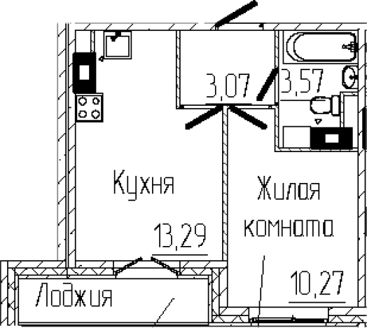 Купить однокомнатную квартиру в новостройках в Сертолове. Вариант № 6057468, 0, площадь -  квм, цена 6304962 рублей