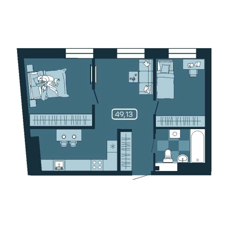 Купить трехкомнатную квартиру в новостройках в Приморском крае. Вариант № 5548268, 0, площадь -  квм, цена 8811466 рублей