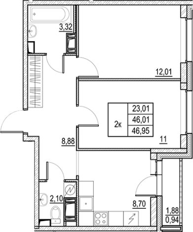 Купить двухкомнатную квартиру в новостройках в ЖК Город-спутник Южный в Санкт-Петербурге. Вариант № 6256242, 0, площадь -  квм, цена 7968000 рублей