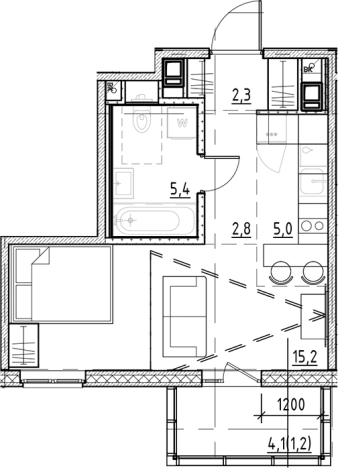 Купить Студию в ЖК Янила Forest в Ленинградской области. Вариант № 7838427, 0, площадь -  квм, цена 5697340 рублей