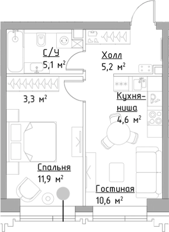 Купить двухкомнатную квартиру в ЖК Павелецкая Сити в Москве. Вариант № 130261, 0, площадь -  квм, цена 17921431 рублей