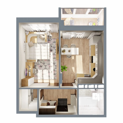 Купить однокомнатную квартиру в Микрорайоне Южный, Ковров в Коврове. Вариант № 146284, 1, площадь -  квм, цена 4545970 рублей