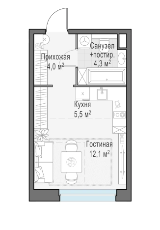 Купить Студию в Микрорайоне 3-й, Мытищи в Мытищах. Вариант № 167599, 0, площадь -  квм, цена 6780000 рублей
