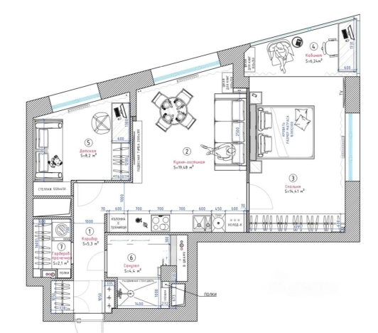 Купить квартиру в Москве. Вариант № 10285836, 3, площадь -  квм, цена 22250000 рублей