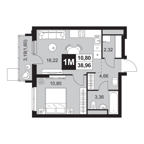 Купить двухкомнатную квартиру на улице Урицкого в Пензе. Вариант № 8041343, 0, площадь -  квм, цена 4788184 рублей