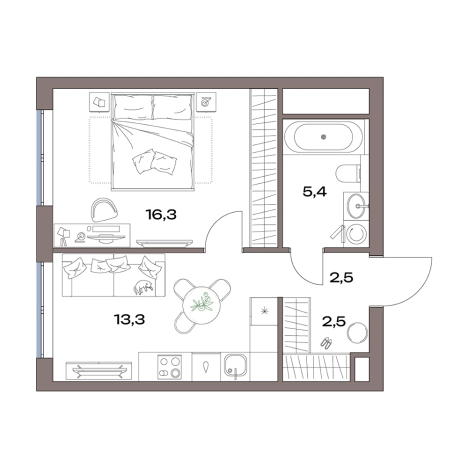 Купить однокомнатную квартиру у метро Яхромская в Москве. Вариант № 880340, 0, площадь -  квм, цена 18661972 рублей