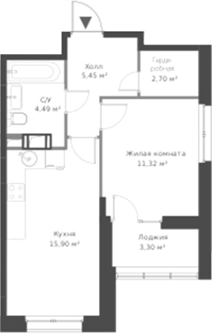 Купить двухкомнатную квартиру на улице Мира в Сертолове. Вариант № 6058377, 0, площадь - квм, цена 6857409 рублей