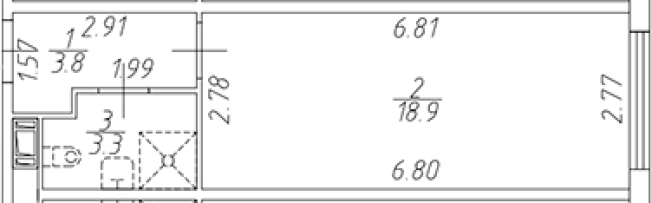 . Вариант № 6230260, 0, площадь - 26 квм, цена 5460000 рублей