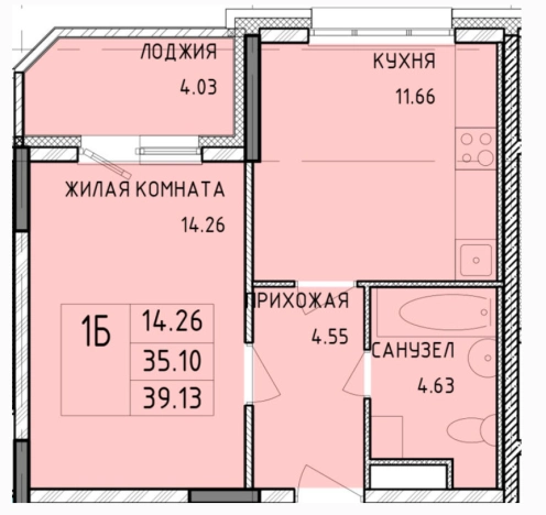 Купить однокомнатную квартиру в Туле. Вариант № 78325, 0, площадь -  квм, цена 3990000 рублей
