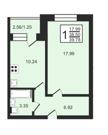 Купить однокомнатную квартиру на вторичке в Архангельской области. Вариант № 8697, 0, площадь -  квм, цена 2950000 рублей
