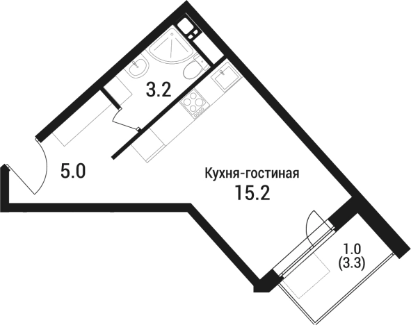 Купить Студию в ЖК Дом в Малаховке в Московской области. Вариант № 131809, 0, площадь - квм, цена 4336125 рублей