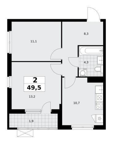 Купить двухкомнатную квартиру в ЖК Дзен-кварталы в Москве. Вариант № 3355621, 0, площадь -  квм, цена 19699515 рублей