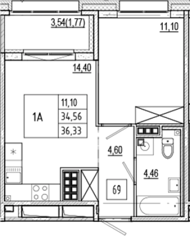 Купить двухкомнатную квартиру в ЖК Ranta Residence в Санкт-Петербурге. Вариант № 6056463, 0, площадь -  квм, цена 17075100 рублей