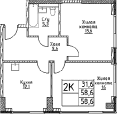 Купить двухкомнатную квартиру у метро Воронцовская в Москве. Вариант № 10307533, 0, площадь -  квм, цена 26991160 рублей