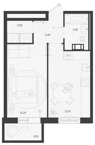 Купить квартиру в ЖК Дубровка.Park в Ленинградской области. Вариант № 6607924, 0, площадь -  квм, цена 4660740 рублей
