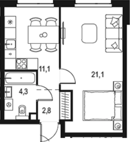 Купить квартиру в ЖК Level Мичуринский в Москве. Вариант № 3562509, 0, площадь - квм, цена 16875271 рублей
