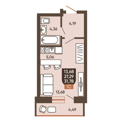 Купить однокомнатную квартиру в новостройках в ЖК Ермак (Новосибирск) в Новосибирске. Вариант № 8881547, 0, площадь -  квм, цена 4673000 рублей