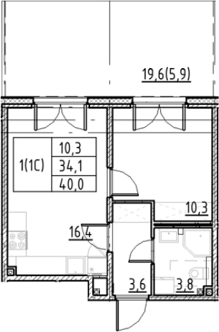 Купить двухкомнатную квартиру в новостройках у метро Купчино в Санкт-Петербурге. Вариант № 9328588, 0, площадь -  квм, цена 9690240 рублей