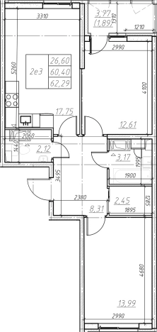 Купить трехкомнатную квартиру в новостройках у метро Девяткино в Мурине. Вариант № 6853724, 0, площадь -  квм, цена 9005640 рублей