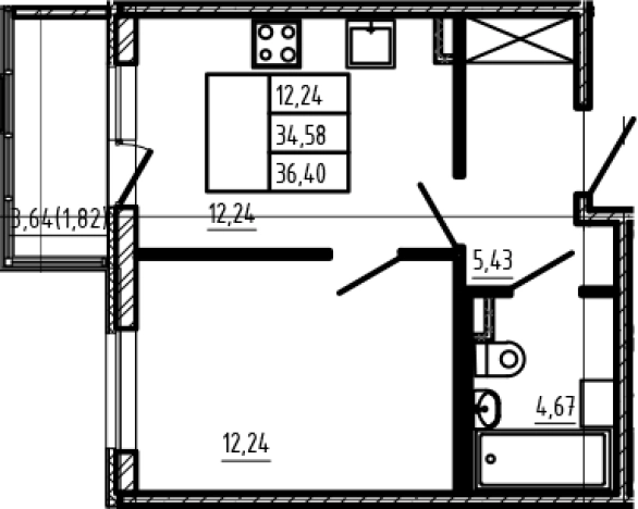 Купить однокомнатную квартиру в Сертолове. Вариант № 6963005, 0, площадь -  квм, цена 7462000 рублей