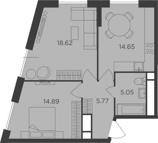 Купить квартиру на вторичке в ЖК КутузовGRAD II в Москве. Вариант № 62927, 0, площадь -  квм, цена 19336140 рублей