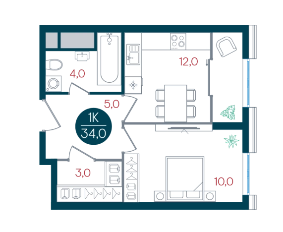 Купить однокомнатную квартиру у метро Кантемировская в Москве. Вариант № 8947732, 0, площадь -  квм, цена 12786394 рублей