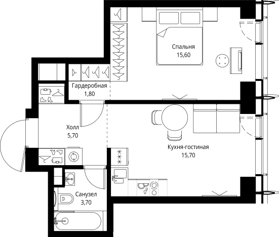 Купить однокомнатную квартиру у метро Мякинино в Москве. Вариант № 2553529, 0, площадь -  квм, цена 19544178 рублей