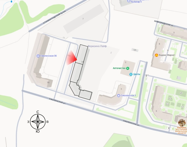 Купить квартиру в ЖК "Смоленская 3А" в смарт-квартале VERIZINO life в Владимире. Вариант № 146151, 1, площадь -  квм, цена 4326205 рублей