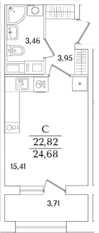 Купить Студию в ЖК Аурум в Санкт-Петербурге. Вариант № 6233313, 0, площадь -  квм, цена 8964700 рублей