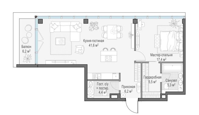 Купить квартиру на улице Фрунзенская набережная в Москве. Вариант № 169953, 0, площадь - квм, цена 219290000.0000 рублей