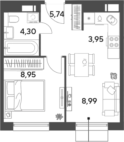 Купить квартиру в ЖК Публицист в Пушкине. Вариант № 140634, 0, площадь -  квм, цена 5897599 рублей