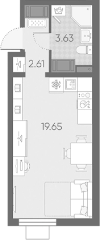 Купить Студию в новостройках в районе Красносельский в Санкт-Петербурге. Вариант № 6889637, 0, площадь -  квм, цена 8104010 рублей