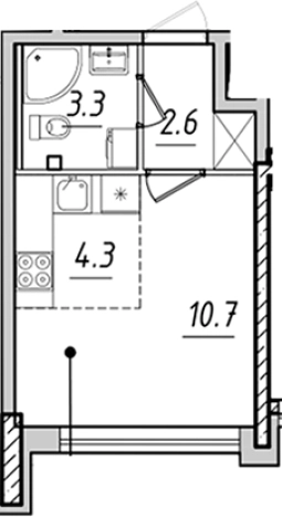 Купить Студию у метро Фрунзенская в Санкт-Петербурге. Вариант № 6641564, 0, площадь -  квм, цена 10326501 рублей