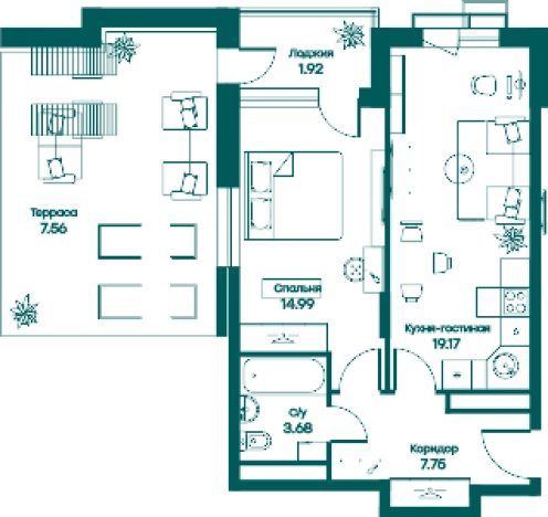 Купить двухкомнатную квартиру в новостройках в Одинцове. Вариант № 123862, 0, площадь -  квм, цена 10741745 рублей