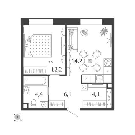 Купить квартиру в ЖК Shagal в Москве. Вариант № 164617, 0, площадь -  квм, цена 26469864 рублей