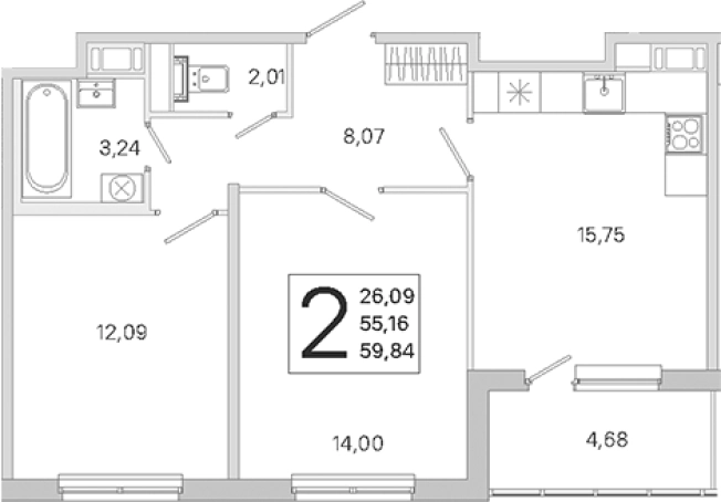 Купить трехкомнатную квартиру в ЖК ЮгТаун. Олимпийские кварталы в Санкт-Петербурге. Вариант № 9638713, 0, площадь -  квм, цена 12394452 рублей