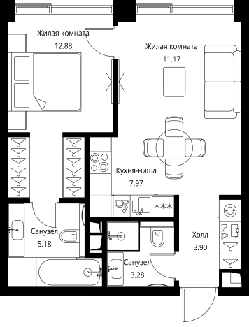 Купить квартиру у метро Мякинино в Москве. Вариант № 122419, 0, площадь -  квм, цена 22916323 рублей