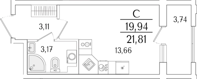 Купить Студию в новостройках в районе Фрунзенский в Санкт-Петербурге. Вариант № 6257555, 0, площадь -  квм, цена 8383035 рублей