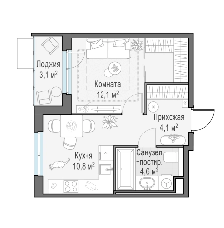 Купить однокомнатную квартиру на вторичке в ЖК Новое Пушкино в Пушкине. Вариант № 165794, 0, площадь -  квм, цена 5620000 рублей