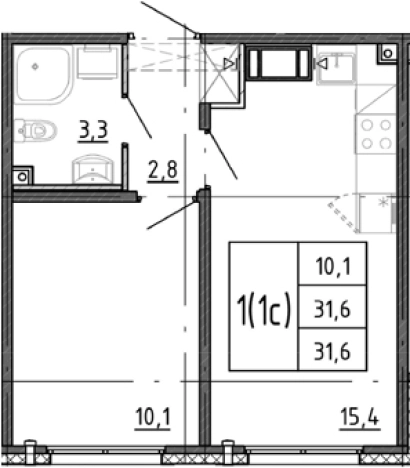 Купить квартиру в новостройках в ЖК Ручьи 2 в Санкт-Петербурге. Вариант № 9510722, 0, площадь - квм, цена 6542148 рублей