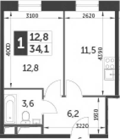 Купить квартиру на улице Волоколамское шоссе в Москве. Вариант № 67673, 0, площадь -  квм, цена 9246158 рублей