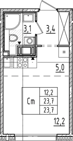 Купить Студию в новостройках в ЖК Большая Охта в Санкт-Петербурге. Вариант № 6244491, 0, площадь -  квм, цена 8512115 рублей
