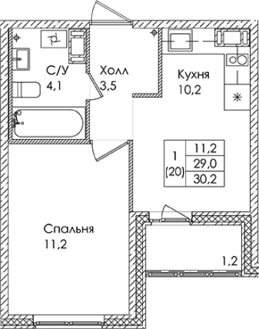 Купить квартиру в ЖК Ермак в Ленинградской области. Вариант № 6609030, 0, площадь -  квм, цена 4726000 рублей
