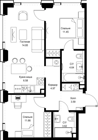 Купить квартиру в ЖК SET в Москве. Вариант № 10349715, 0, площадь - квм, цена 34827936 рублей